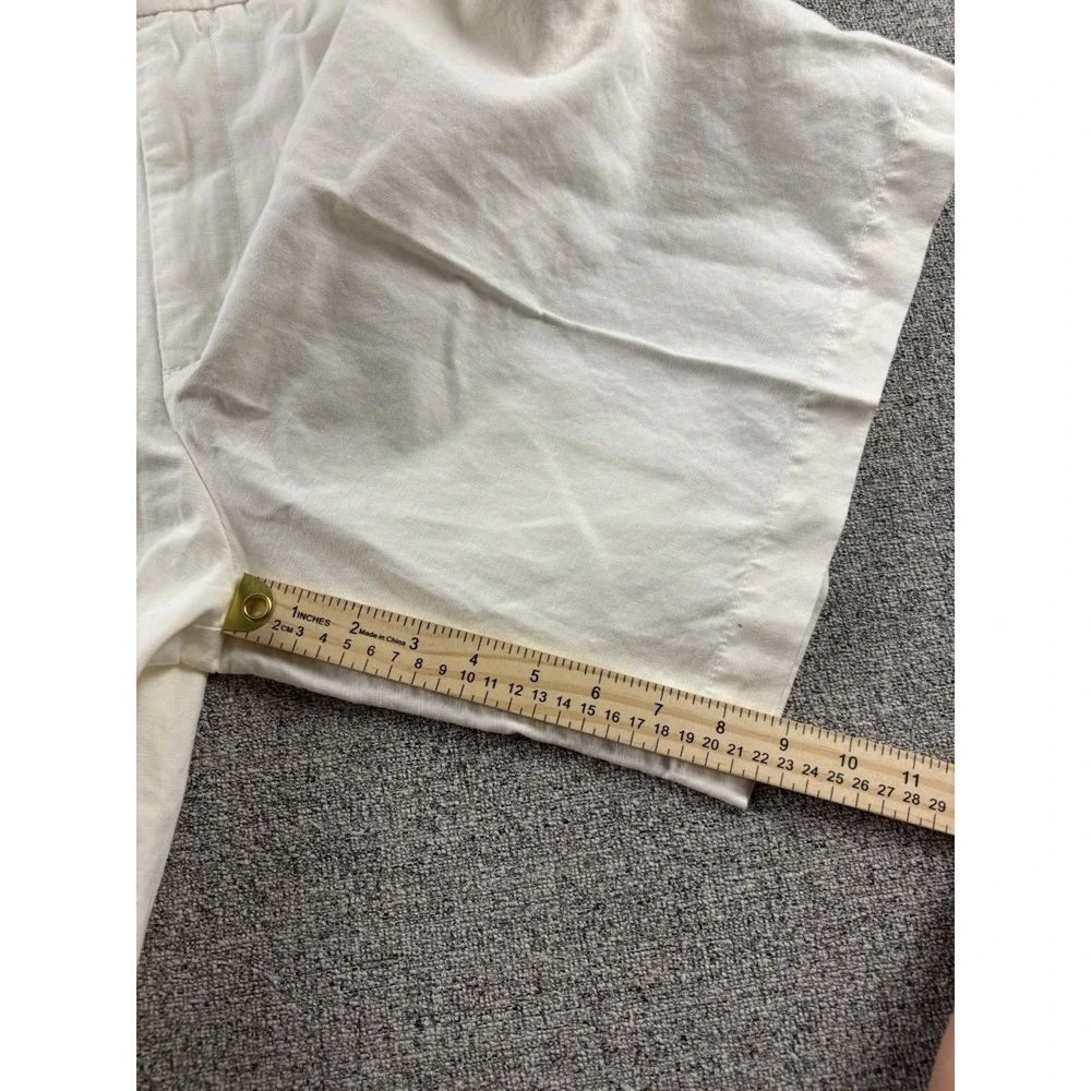 Ivory Linen Blend Shorts Mens 40 9